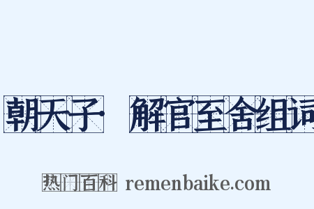 朝天子·解官至舍组词是什么意思的图片